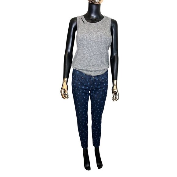 Lucky Brand Ikat Polka Dot Charlie Skinny Jeans Low-Rise Medium Wash Size 6/28 - Picture 2 of 12